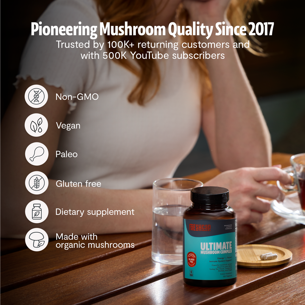 Organic Mushroom Complex Supplement Capsules